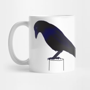 Crow on a Post - Full Colour Mug